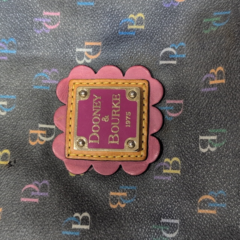 Dooney & Bourke - RARE Y2K 'It Girl' Rainbow Monogram Bucket Bag - Picture 3 of 13